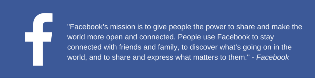 facebook mission statement