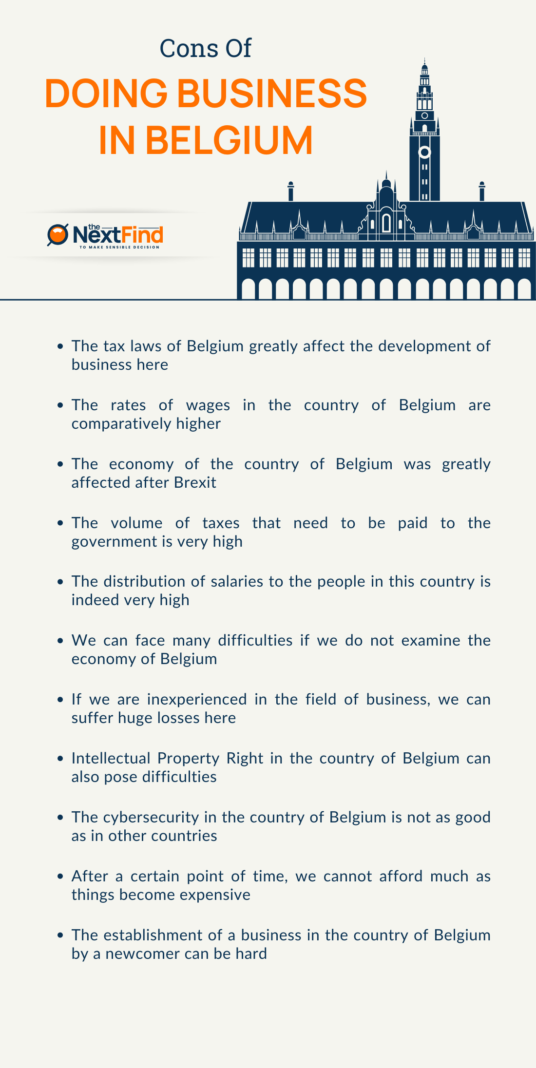 cons doing business in belgium