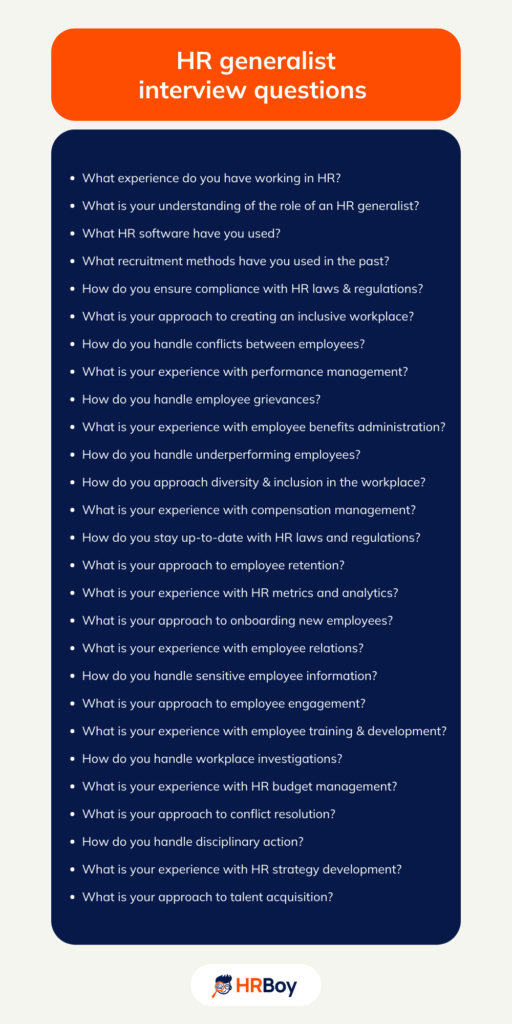 HR Generalist Interview Questions 