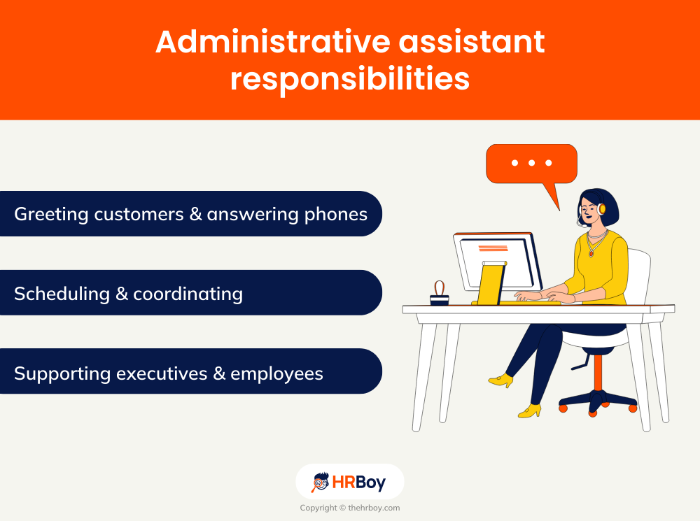 administrative assistant responsibilities
