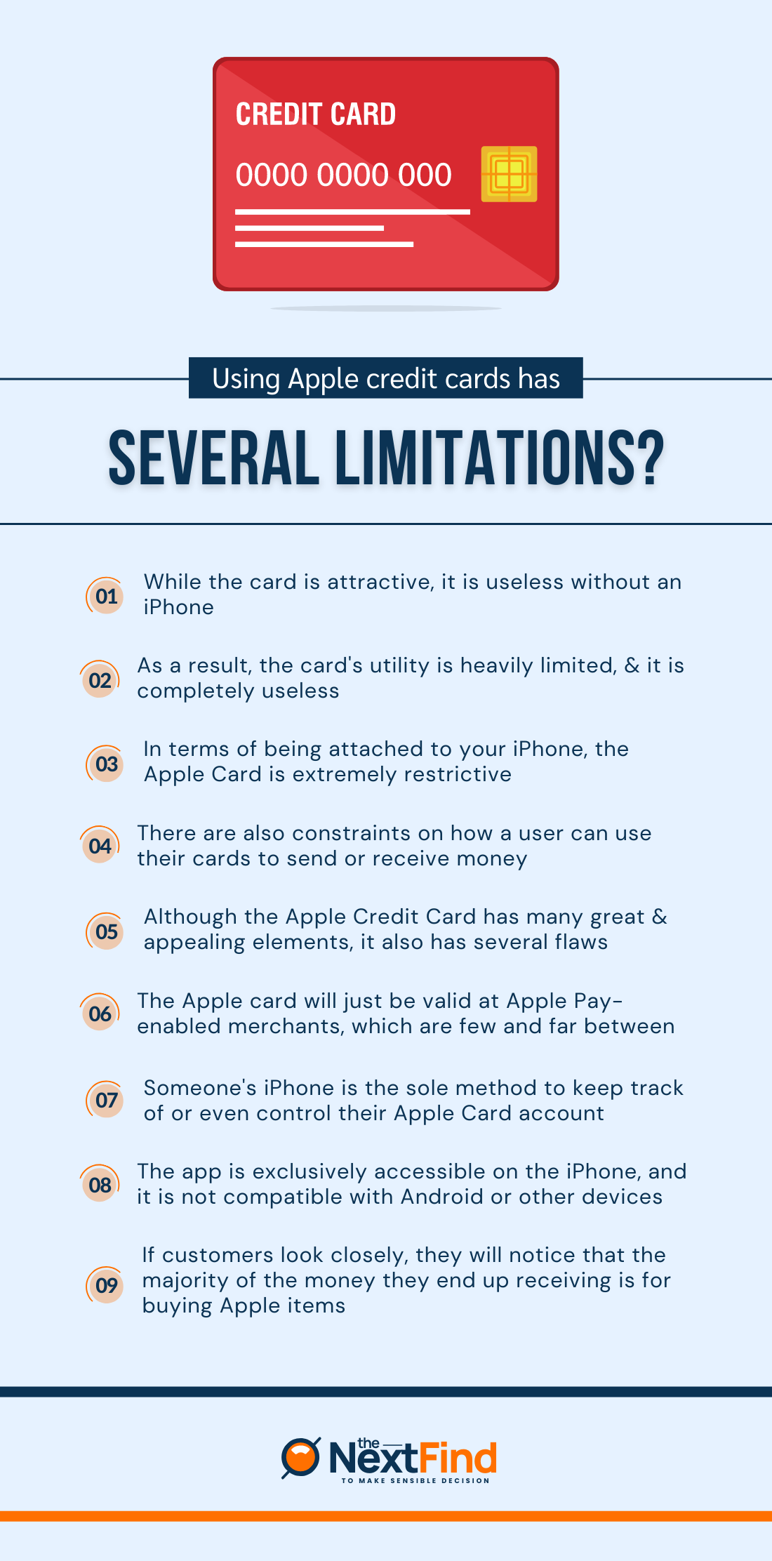 Using Apple Credit Cards Has Several Limitations